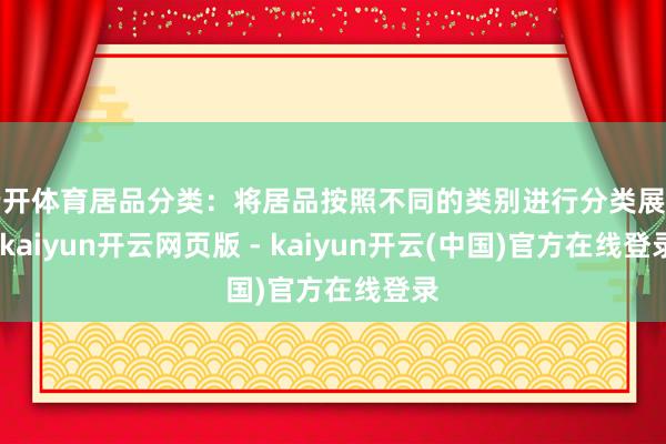 云开体育居品分类：将居品按照不同的类别进行分类展示-kaiyun开云网页版 - kaiyun开云(中国)官方在线登录